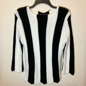 Paul & Zera striped black and white sweater